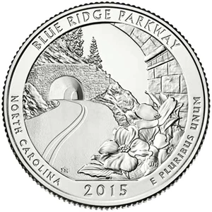 image for: 2015-P Blue Ridge Parkway 25c MS (542971)