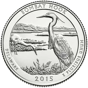 image for: 2015-P Bombay Hook 25c MS (542973)