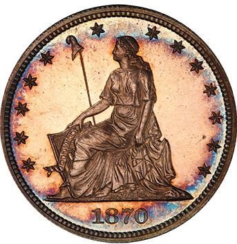 image for: 50C 1870 J-933. PCGS PR65 CAC