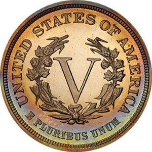 image for: 5C 1883 NO CENTS. PCGS PR67+ DCAM