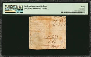 image for: GA-110a. Georgia. June 8, 1777. $8. PMG Very Fine 20.