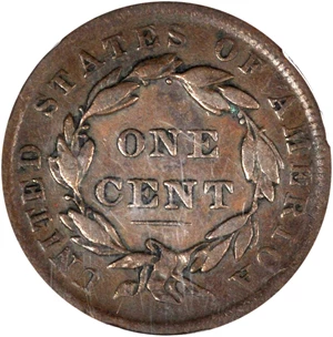 image for: 1839 Modified Matron Head Cent. N-4. Rarity-1. Silly Head. VF-35 (PCGS).