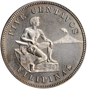 image for: PHILIPPINES. 5 Centavos, 1903. Philadelphia Mint. PCGS PROOF-64 Gold Shield.