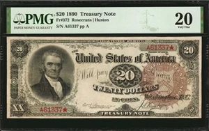 image for: Fr. 372. 1890 $20 Treasury Note. PMG Very Fine 20.