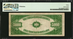 image for: Fr. 2221-B. 1934 $5000 Federal Reserve Note. New York. PMG Very Fine 30.