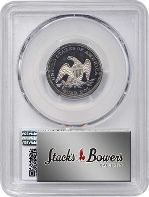 image for: 1846 Liberty Seated Quarter. Briggs 4-F. Proof-62 (PCGS).