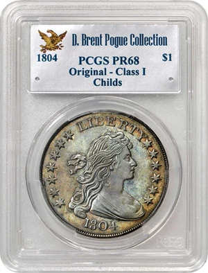 image for: 1804 Draped Bust Silver Dollar. Class I Original. BB-304. Proof-68 (PCGS).