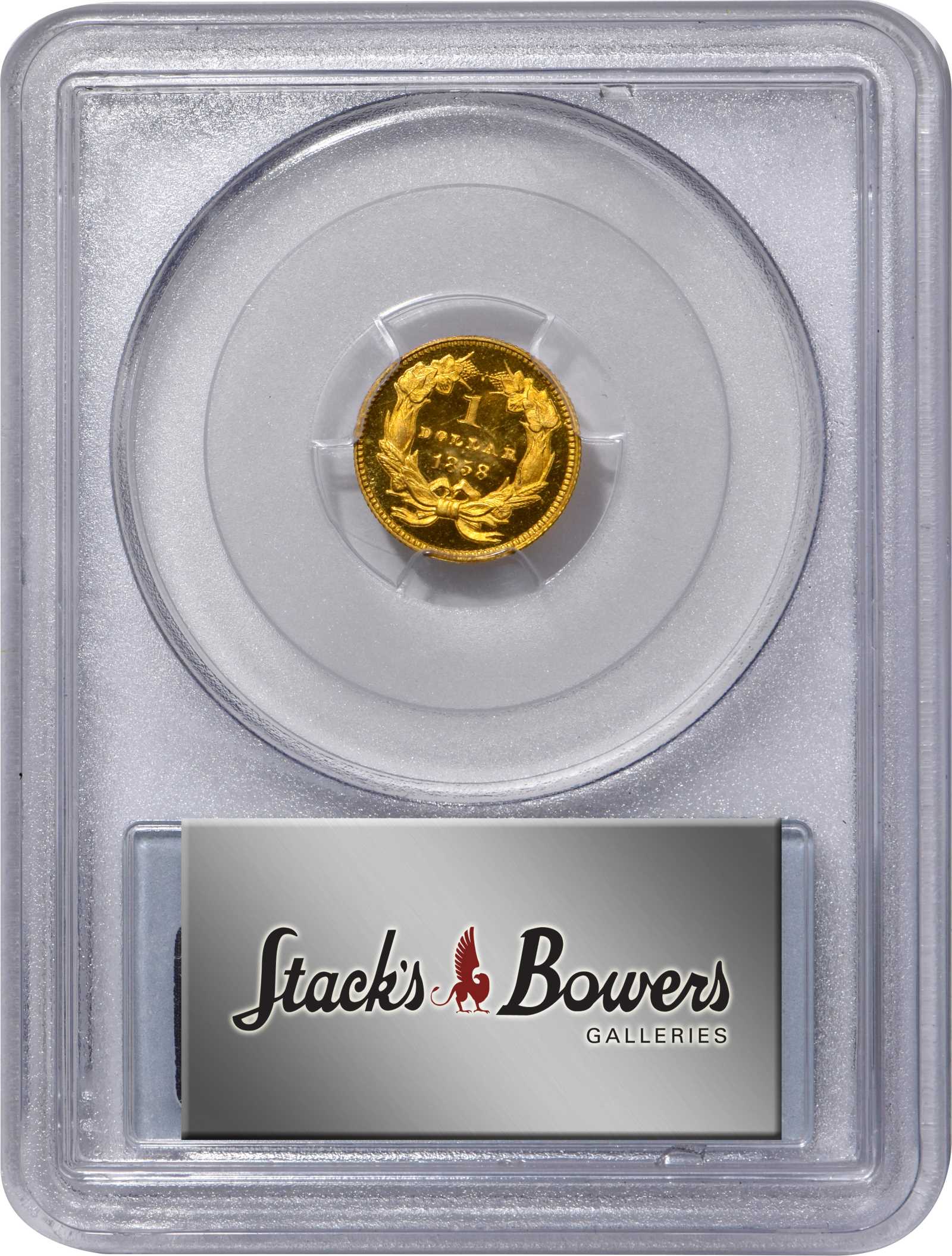 image for: 1858 Gold Dollar. JD-1, the only known dies. Rarity-6+. Proof-65 Deep Cameo (PCGS). CAC.