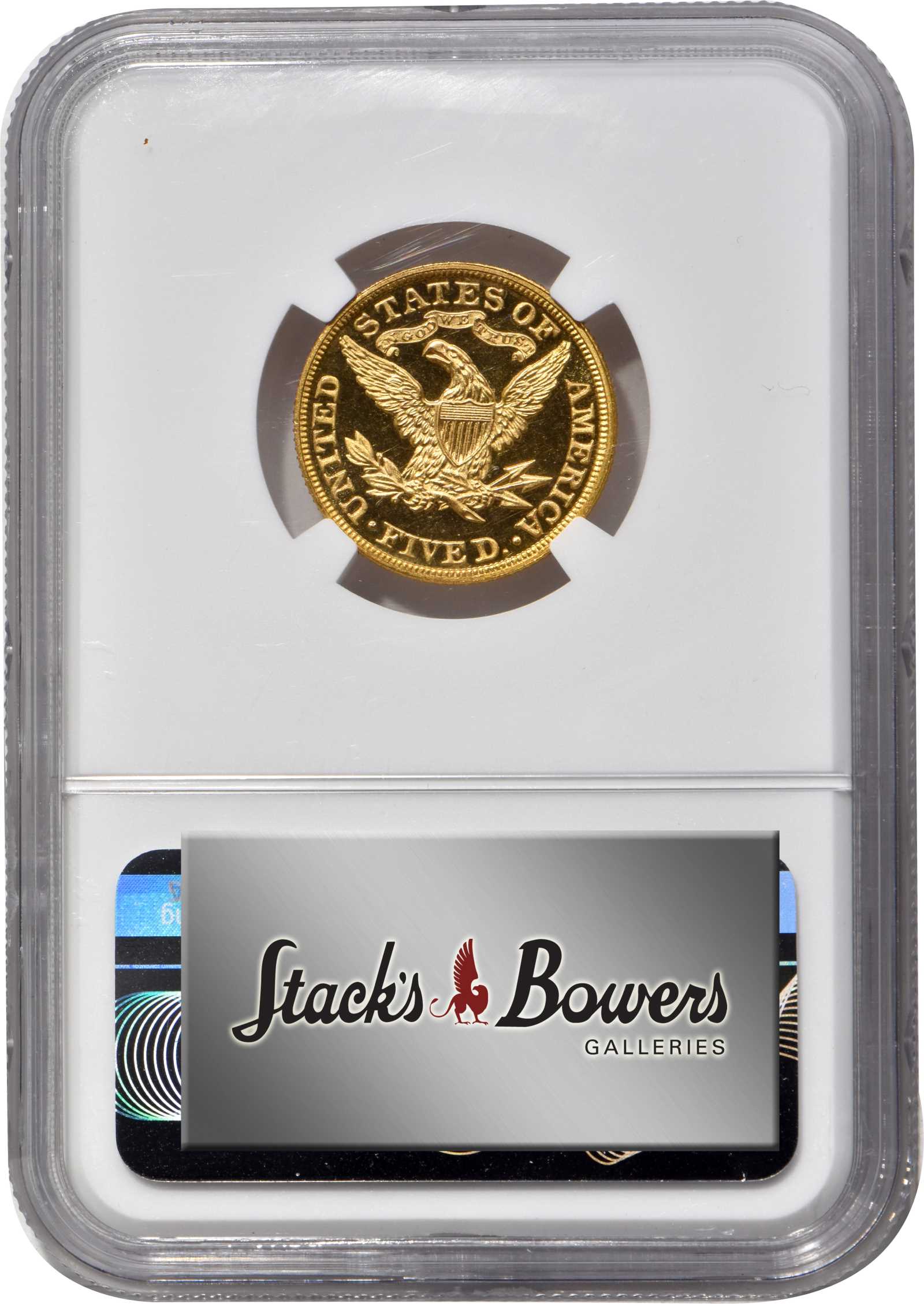 image for: 1882 Liberty Head Half Eagle. JD-1, the only known dies. Rarity-6. Proof-66+ Ultra Cameo (NGC).