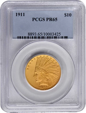 image for: 1911 Indian Eagle. JD-1, the only known dies. Rarity-5-. Proof-65 (PCGS).