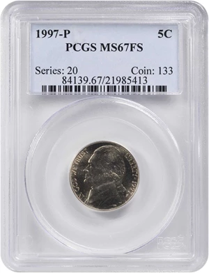 image for: 1997-P Jefferson Nickel. MS-67 FS (PCGS).