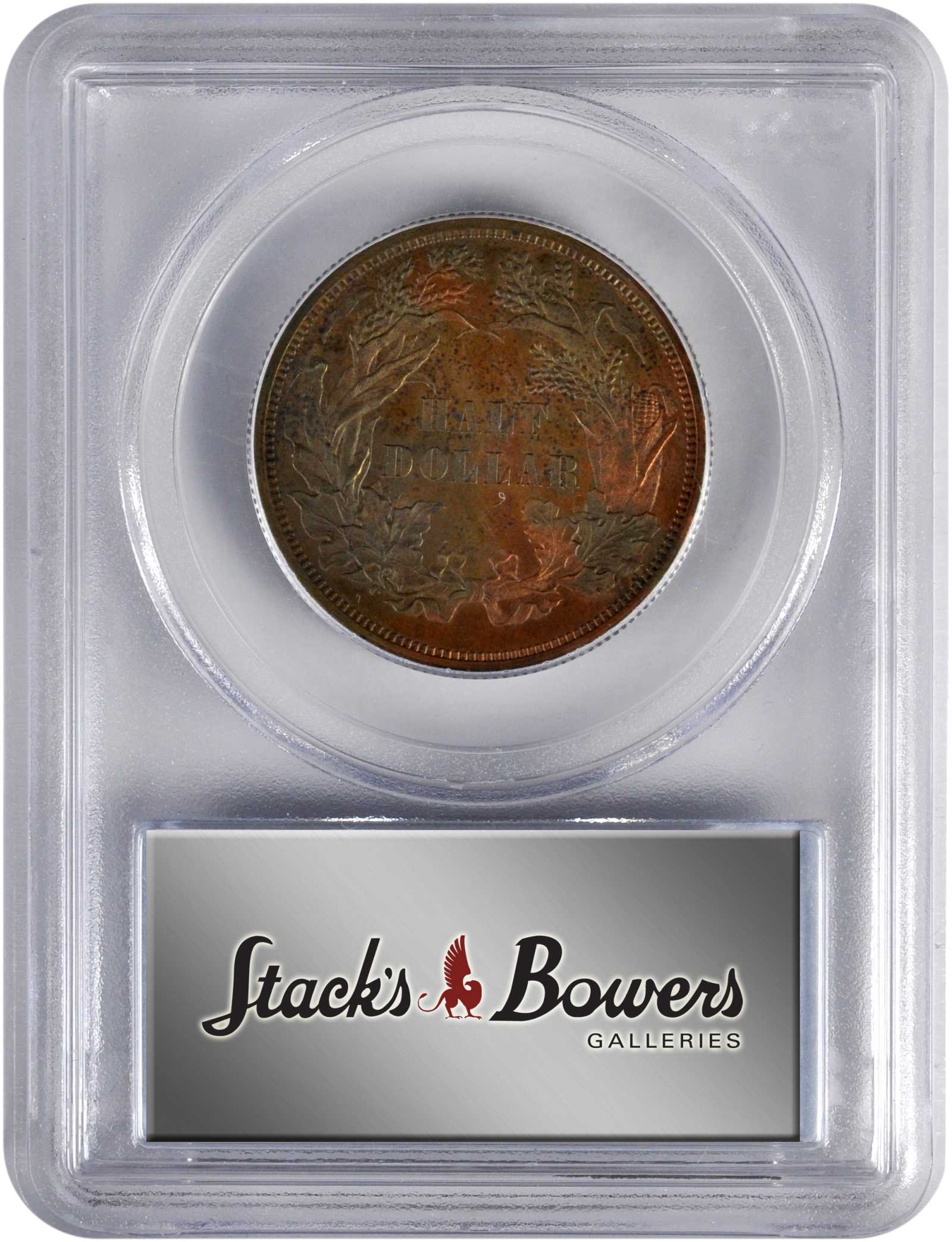 image for: 1859 Pattern Half Dollar. Judd-238, Pollock-294. Rarity-5. Copper. Reeded Edge. Proof-63 RB (PCGS).