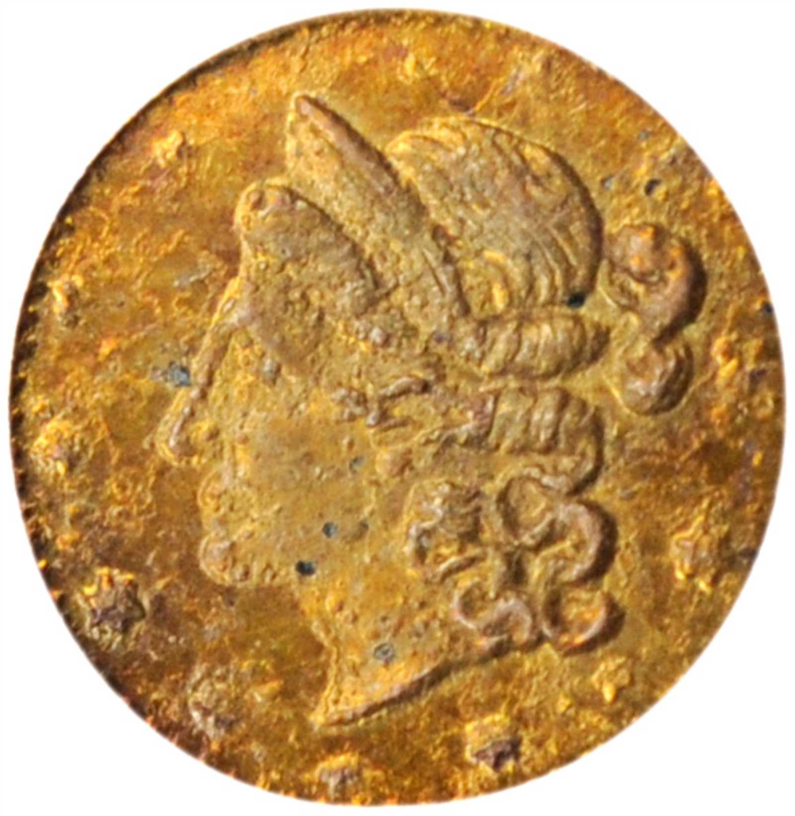 image for: 1854 Round 25 Cents. BG-216. Rarity-6. Liberty Head. MS-61 (PCGS).