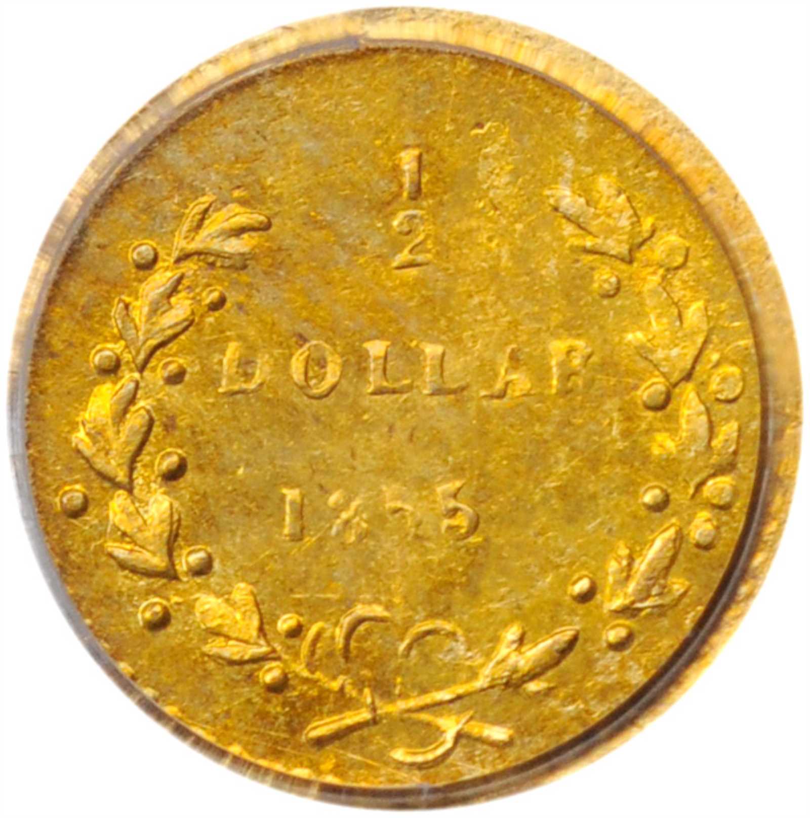 image for: 1855-FD Round 50 Cents. BG-405. Rarity-5. Liberty Head. MS-62 (PCGS).