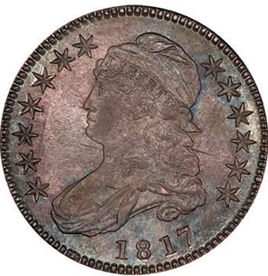 image for: 50C 1817 PUNCTUATED DATE. PCGS MS64+