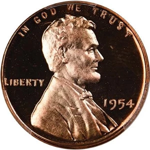 image for: 1C 1954 PCGS PR68 RD DCAM