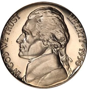 image for: 5C 1950 PCGS PR67+ DCAM
