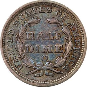 image for: H10C 1853-O NO ARROWS. PCGS XF45