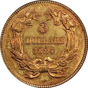 image for: $3 1884 PCGS AU55