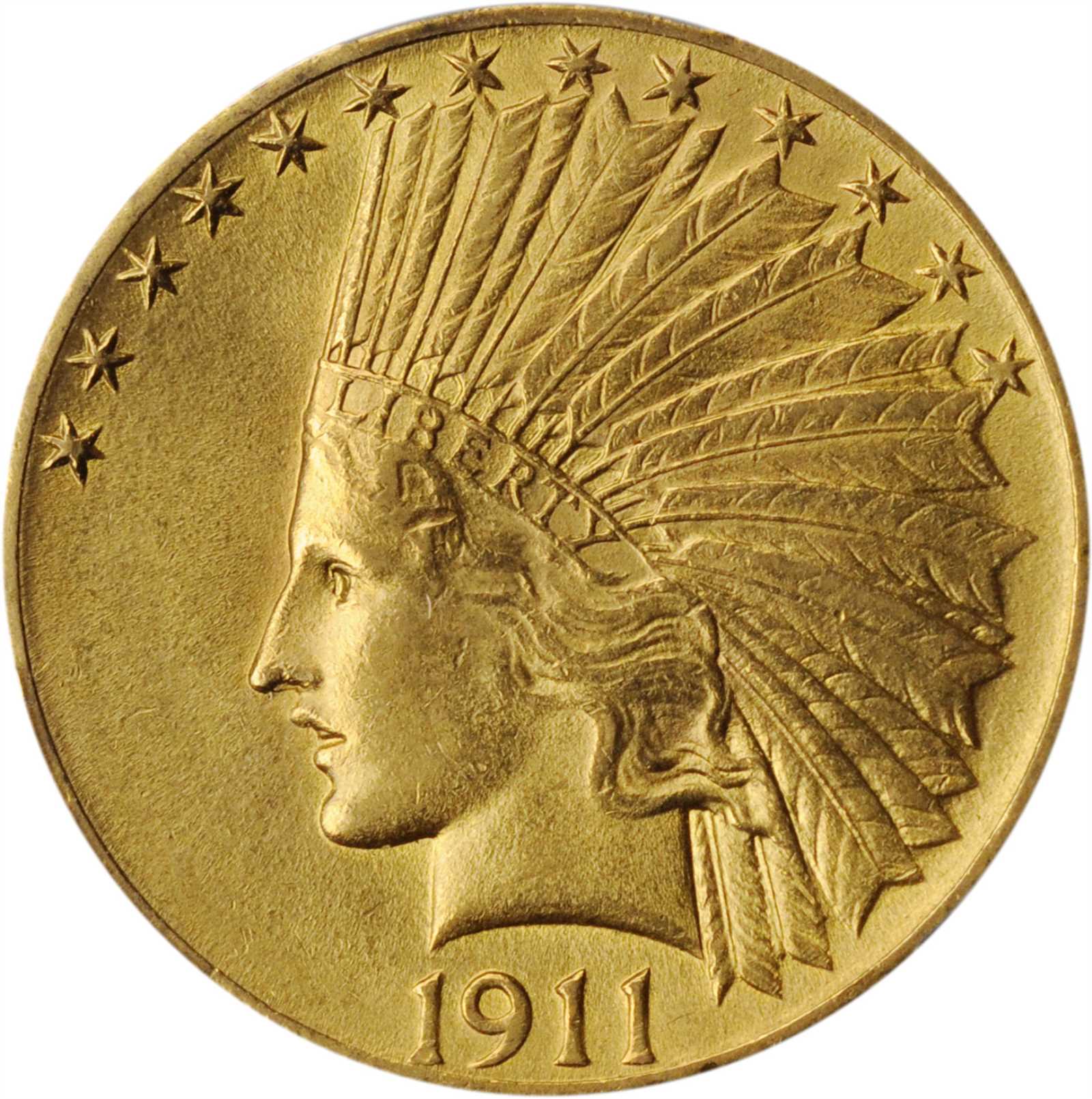 1911 Indian Eagle. Unc Details--Tooled (PCGS).