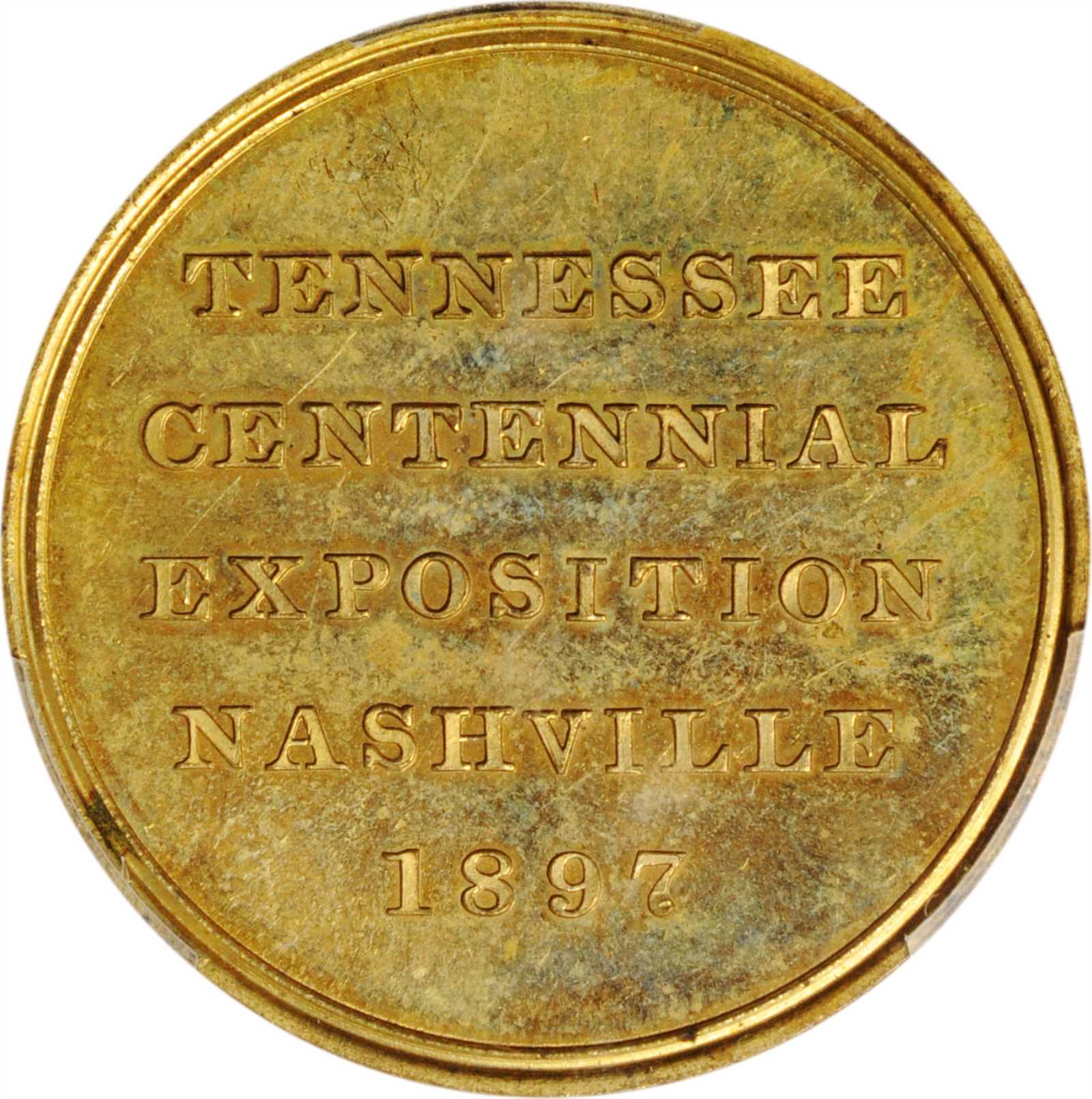 image for: 1897 Tennessee Centennial Exposition. Official Medal. HK-274. Rarity-4. Brass. MS-63 (PCGS).