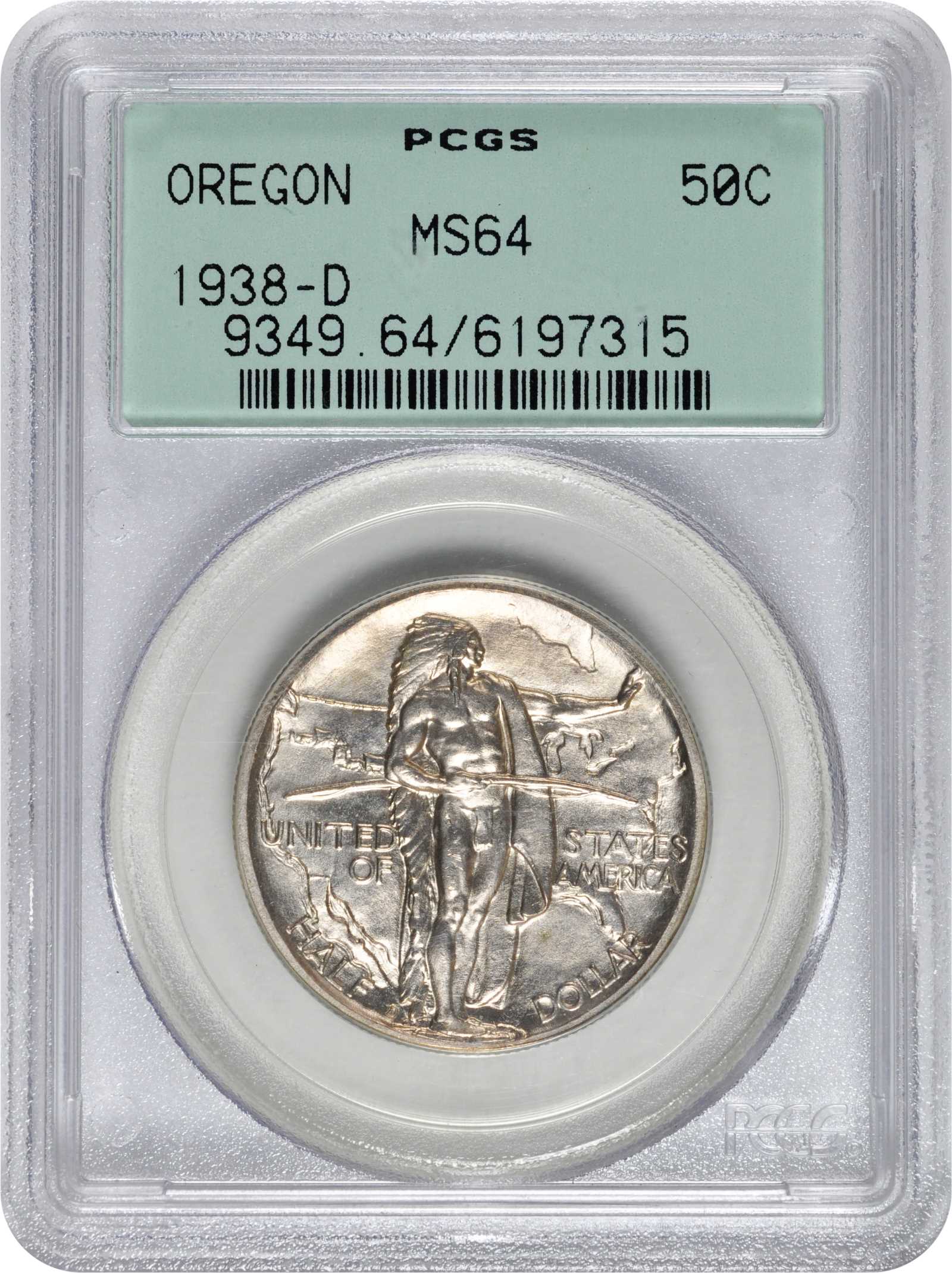 1938-D 50c Oregon Trail AU58 thumbnail 15