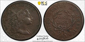 image for: 1794 Liberty Cap Cent. S-35. Rarity-5. Head of 1794. VF Details--Repaired (PCGS).