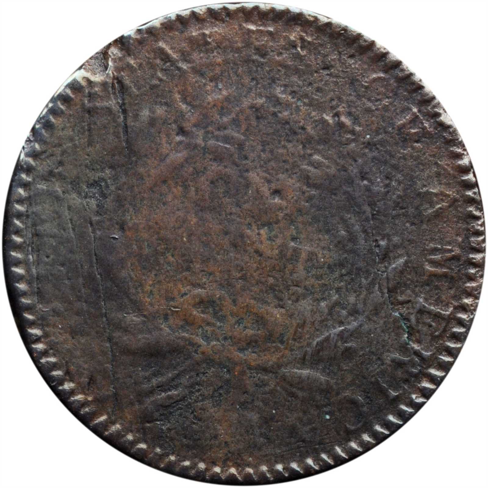 image for: 1794 Liberty Cap Cent. S-20B. Rarity-4+. Head of 1793. Very Good, Burnished, Damaged.