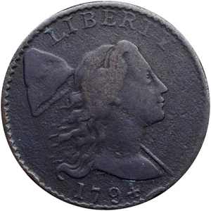 image for: 1794 Liberty Cap Cent. S-25. Rarity-3. Head of 1794. Fine, Light Porosity.