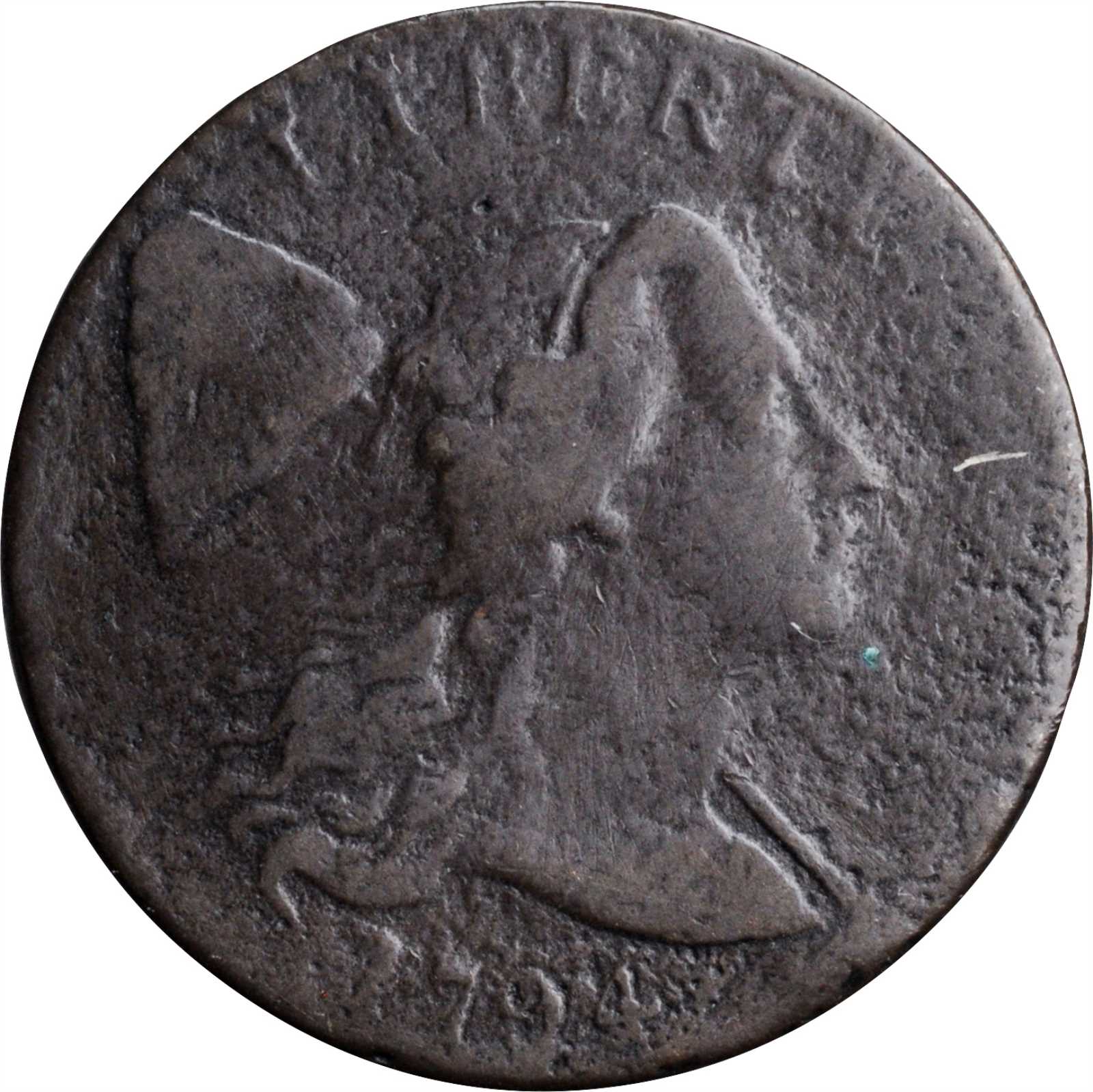 image for: 1794 Liberty Cap Cent. S-41. Rarity-3. Head of 1794. Very Good, Smoothed.