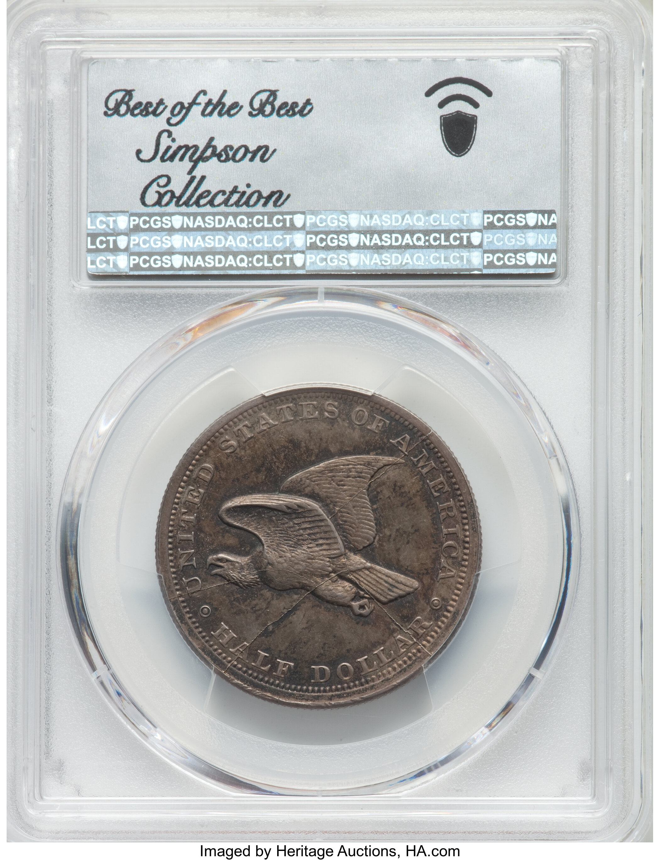 image for: 1839 P50C Capped Bust Half Dollar, Judd-100 Restrike, Pollock-110, R.8 PR63 PCGS....