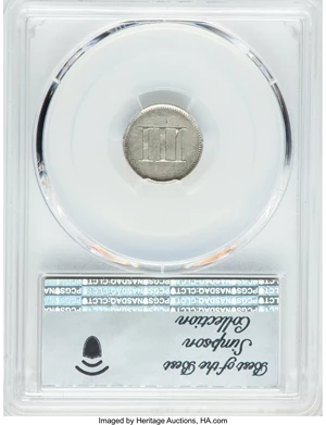 image for: 1849 P3CS Three Cent Silver, Judd-112 Original, Pollock-126, Low R.7, PR63 PCGS. CAC....