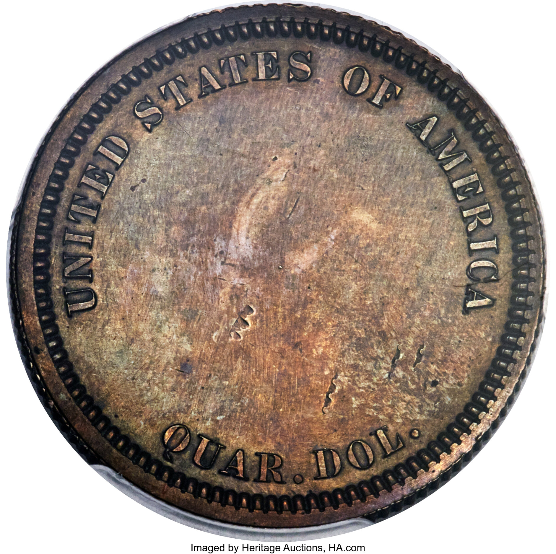 image for: 1857 P25C Quarter Dollar, Judd-188, Pollock-225, Low R.7, PR63 Brown PCGS....