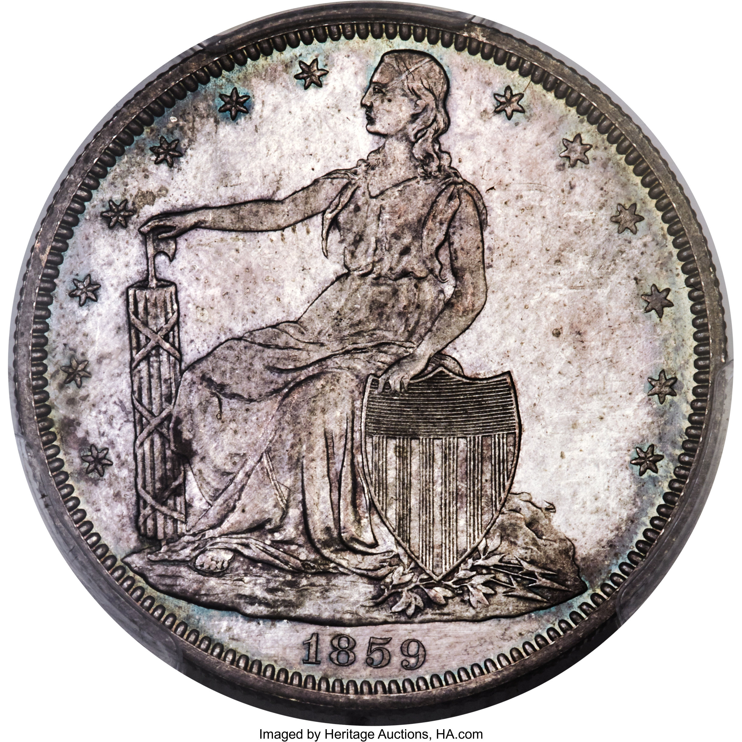 image for: 1859 P50C Half Dollar, Judd-251, Pollock-290, High R.7, PR61 PCGS....