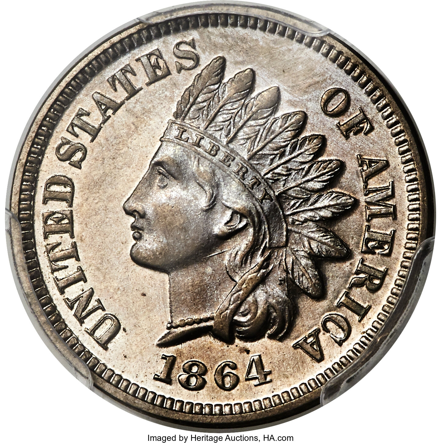 image for: 1864 1C One Cent, Judd-359, Pollock-430, R.8, PR62 PCGS....