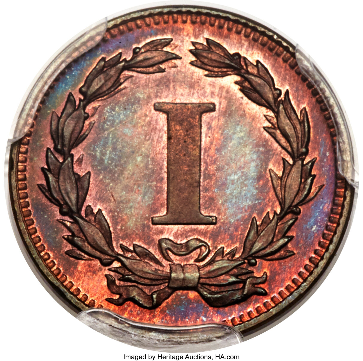 image for: 1868 1C One Cent, Judd-609, Pollock-674, High R.7, PR65 Red and Brown PCGS. CAC....