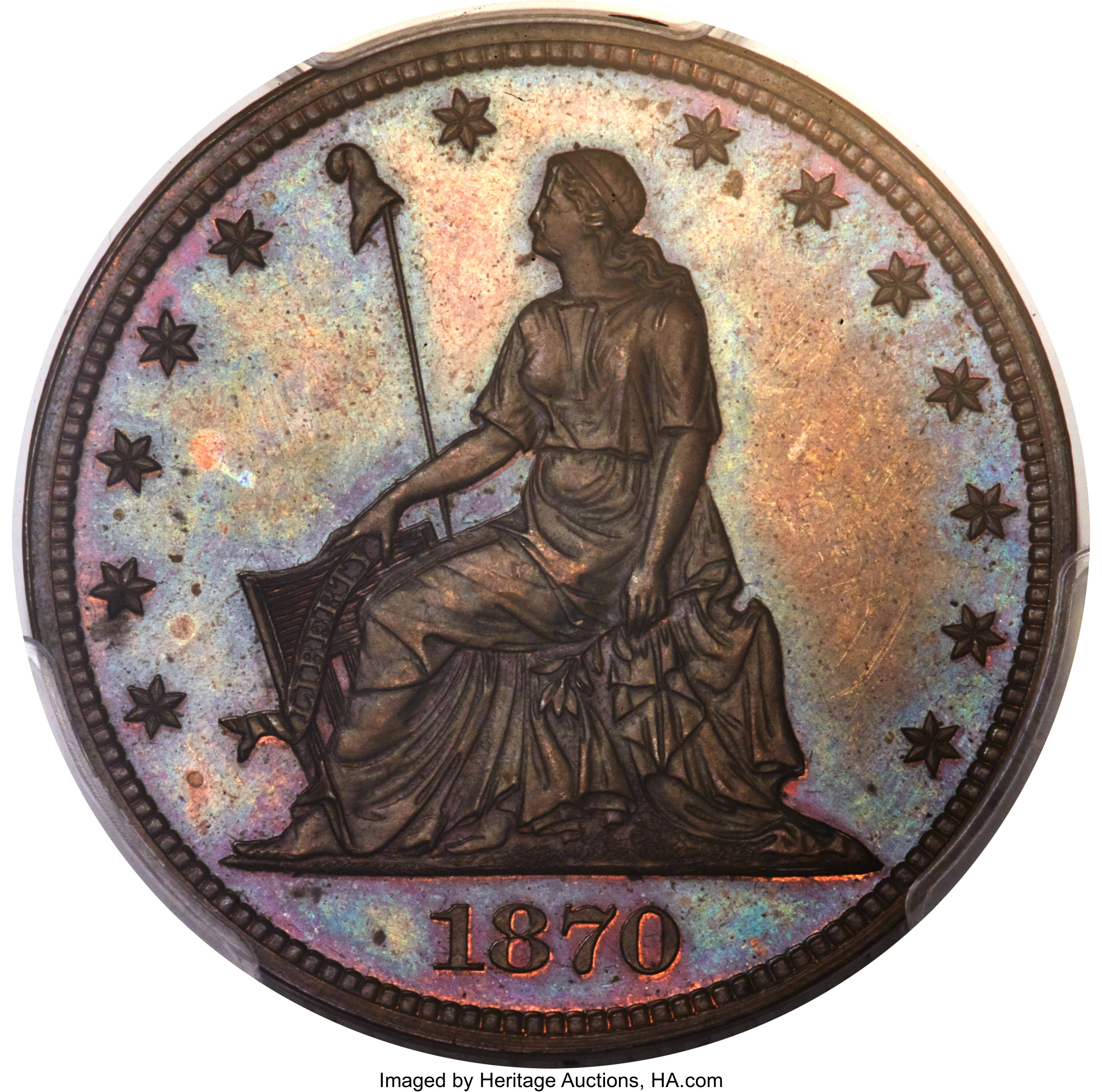 image for: 1870 50C Standard Silver Half Dollar, Judd-930, Pollock-1035, High R.7, PR65 Brown PCGS....