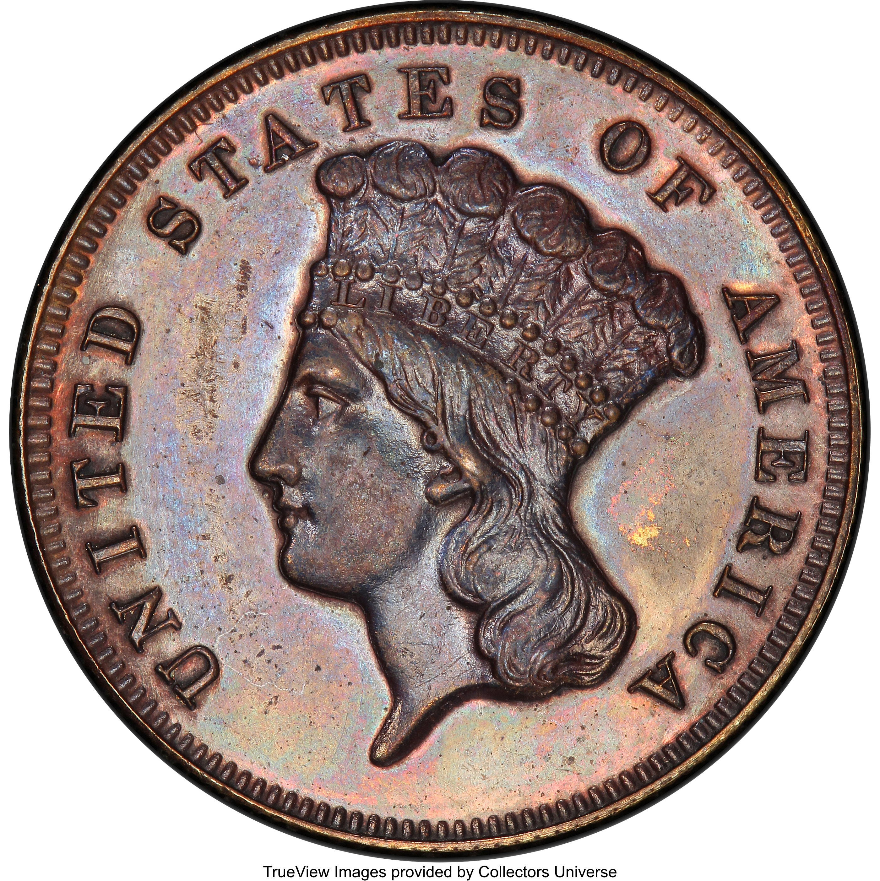 image for: 1870 $3 Three Dollar, Judd-1029, Pollock-1164, High R.7, PR62 Brown PCGS....