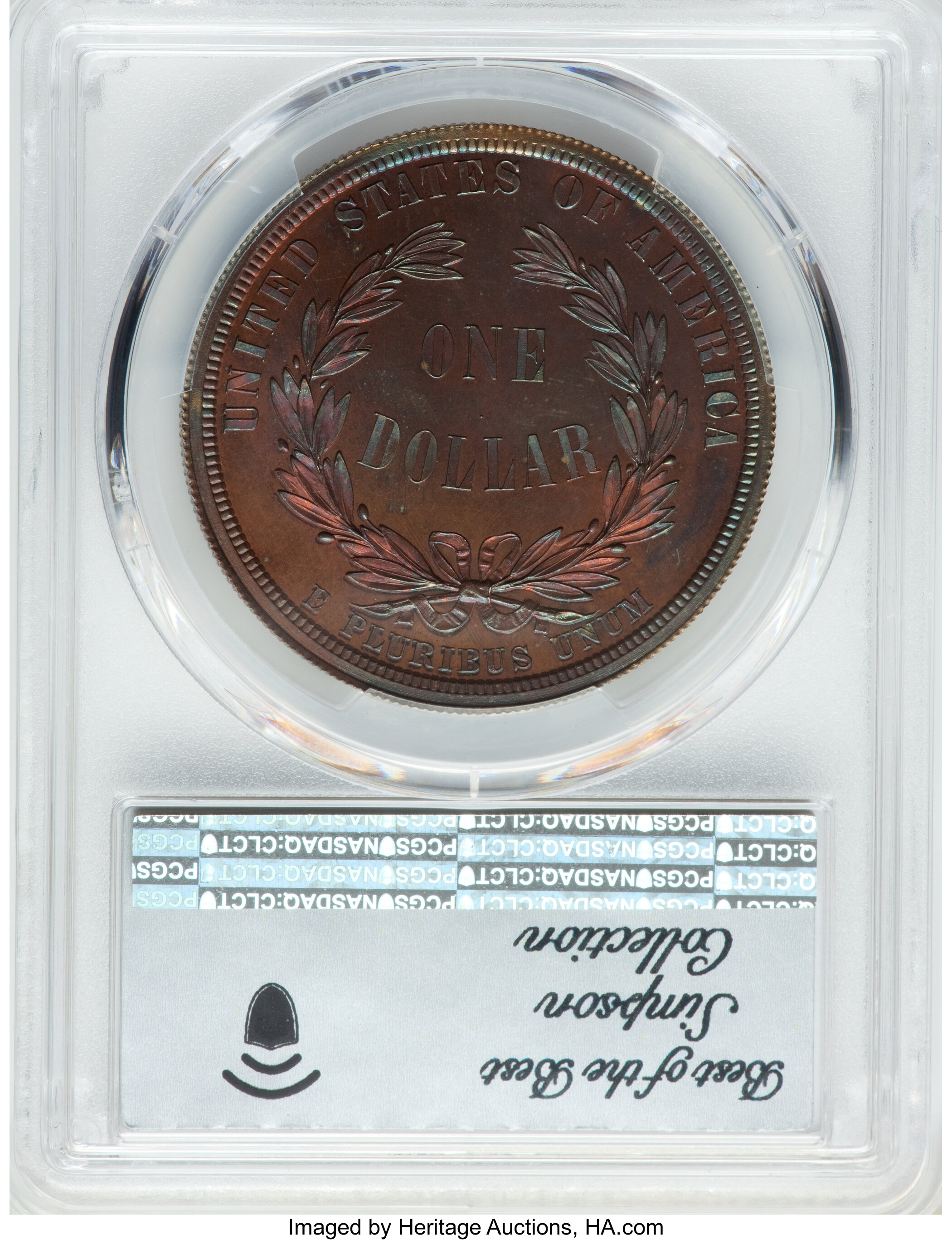 image for: 1876 $1 Dollar, Judd-1468, Pollock-1619, R.7, PR67+ Red and Brown PCGS....