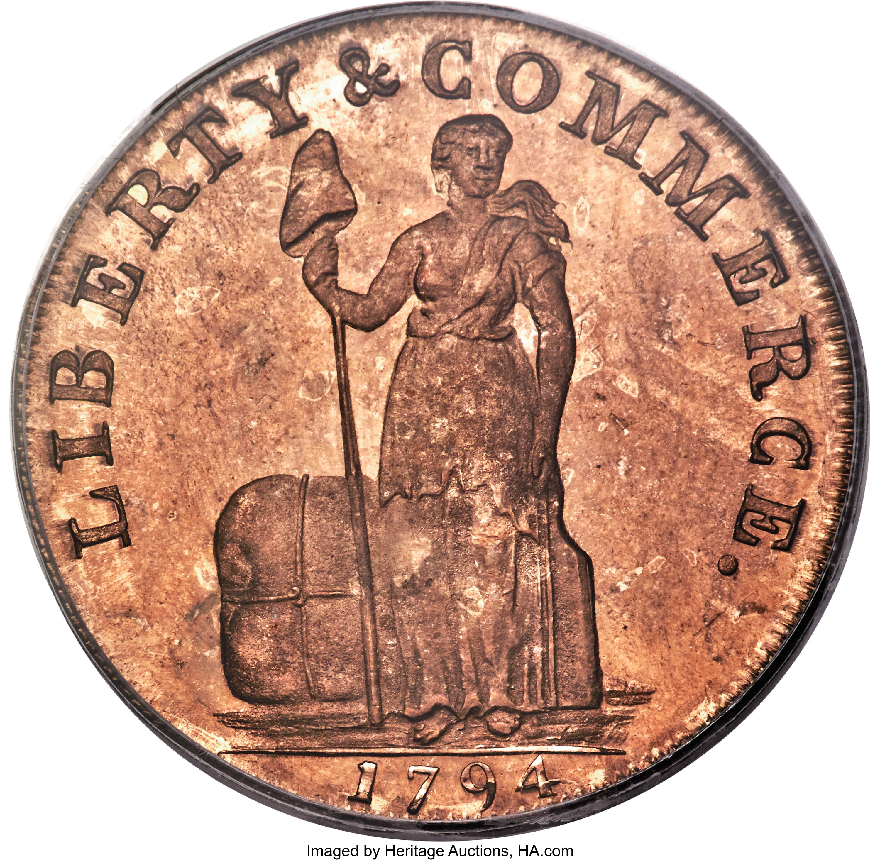 image for: 1794 CENT Talbot, Allum, & Lee Cent, NEW YORK, MS66 Red PCGS. Breen-1029, Fuld-4, W-8590, R.1. ...