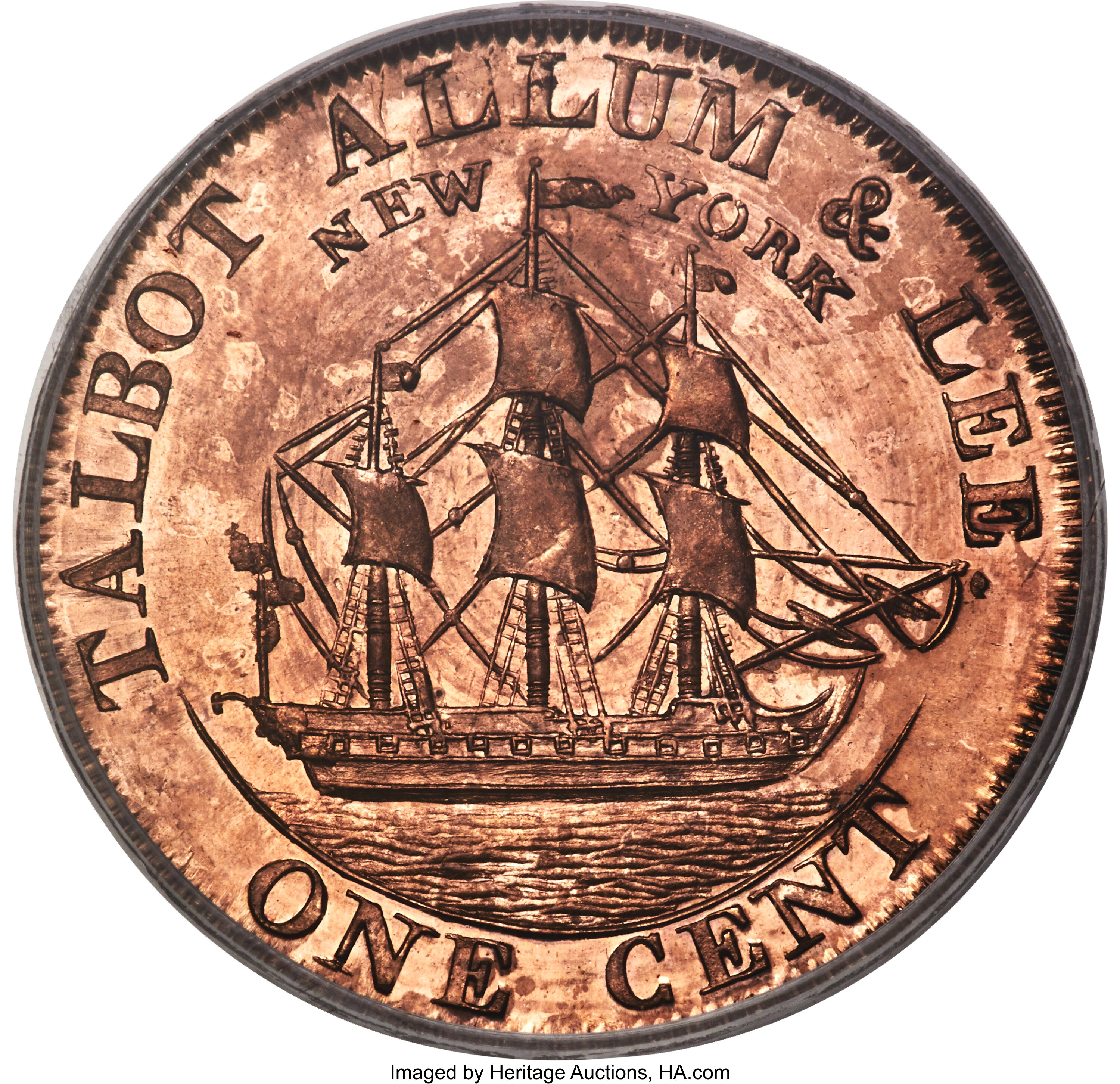 image for: 1794 CENT Talbot, Allum, & Lee Cent, NEW YORK, MS66 Red PCGS. Breen-1029, Fuld-4, W-8590, R.1. ...
