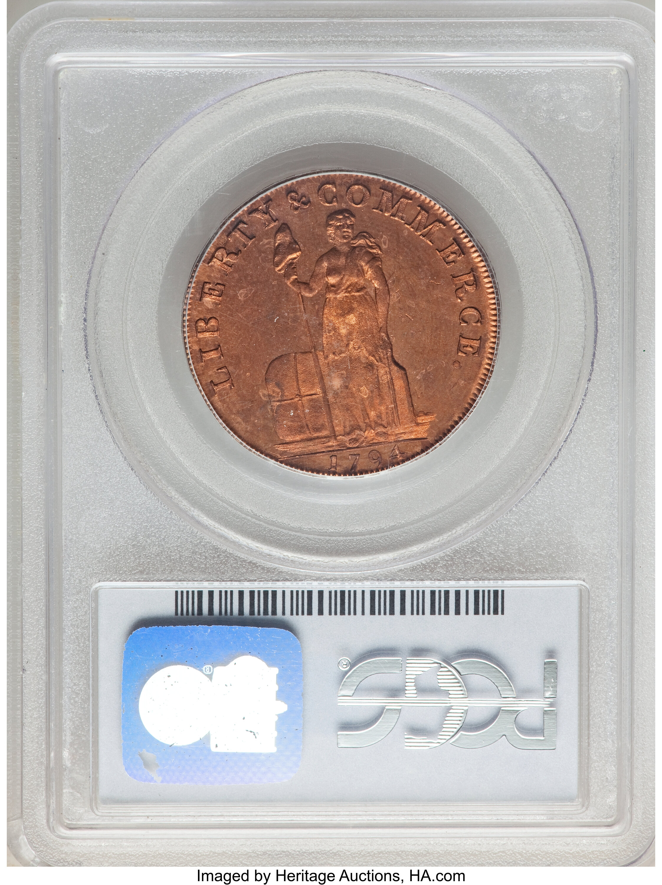 image for: 1794 CENT Talbot, Allum, & Lee Cent, NEW YORK, MS66 Red PCGS. Breen-1029, Fuld-4, W-8590, R.1. ...