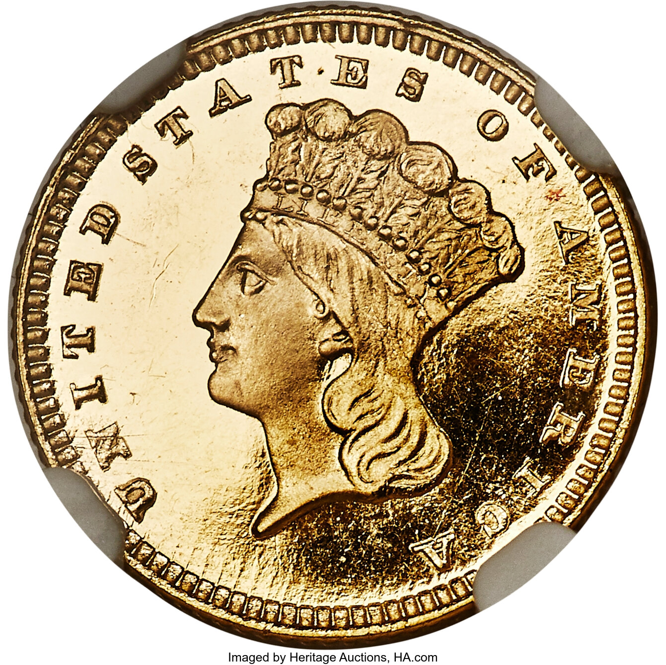 image for: 1877 G$1 PR66★  Ultra Cameo NGC. JD-2, R.7....