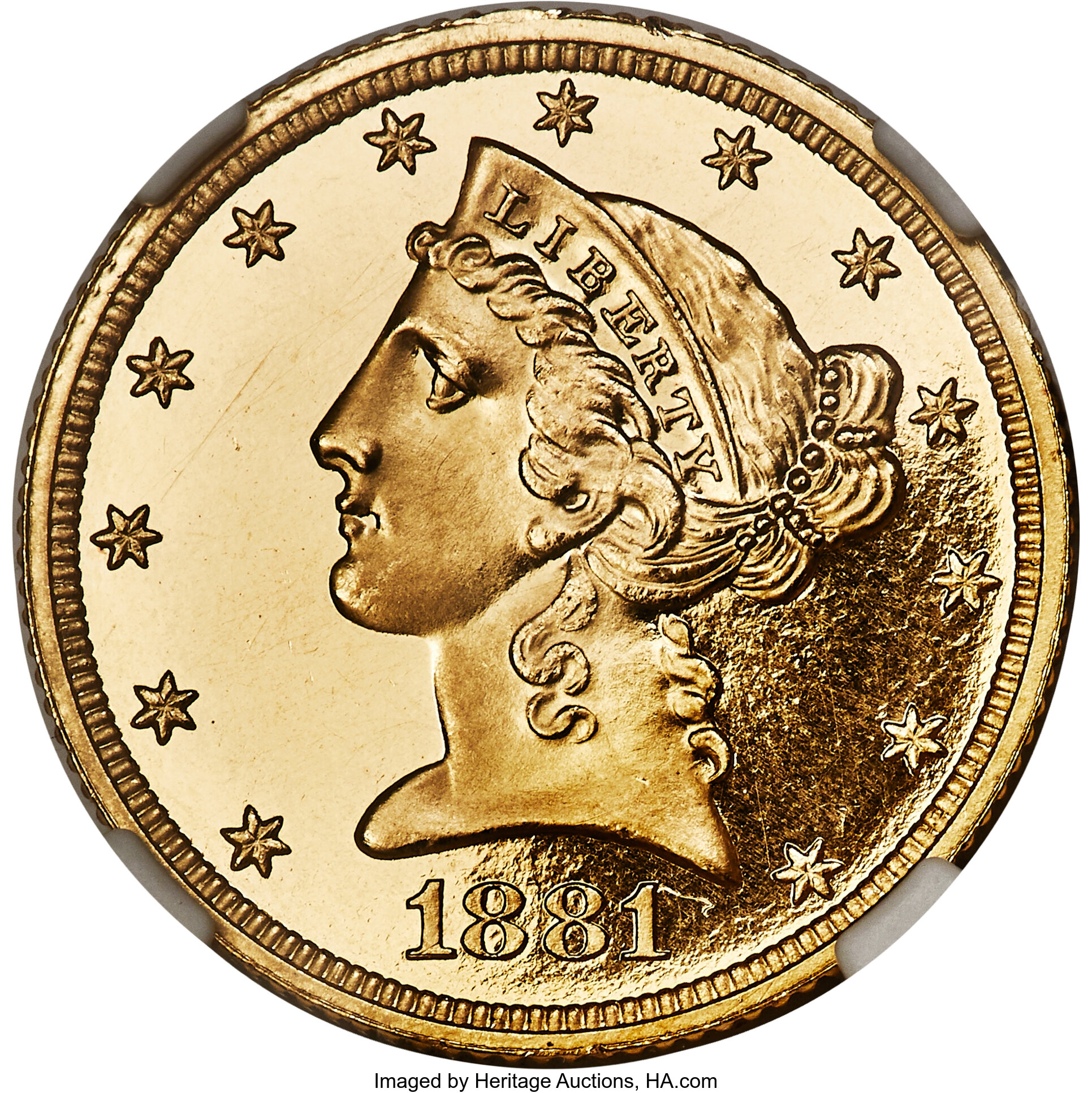 image for: 1881 $5 PR66 Cameo NGC. JD-1, R.6....