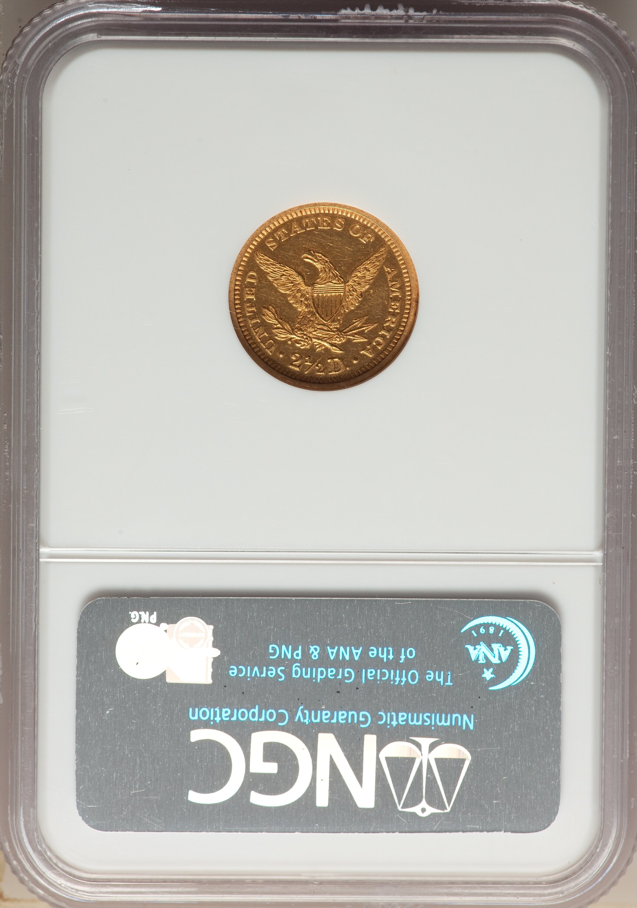 image for: 1890 $2 1/2 PR62 Cameo NGC. JD-1, R.5....