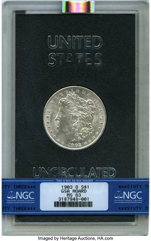 image for: 1903-O $1 GSA MS63 NGC....
