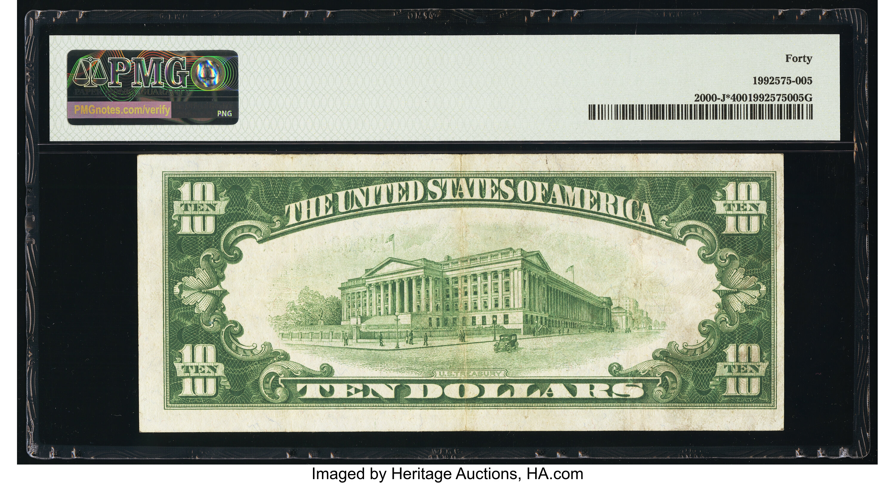 image for: Fr. 2000-J* $10 1928 Federal Reserve Star Note. PMG Extremely Fine 40....