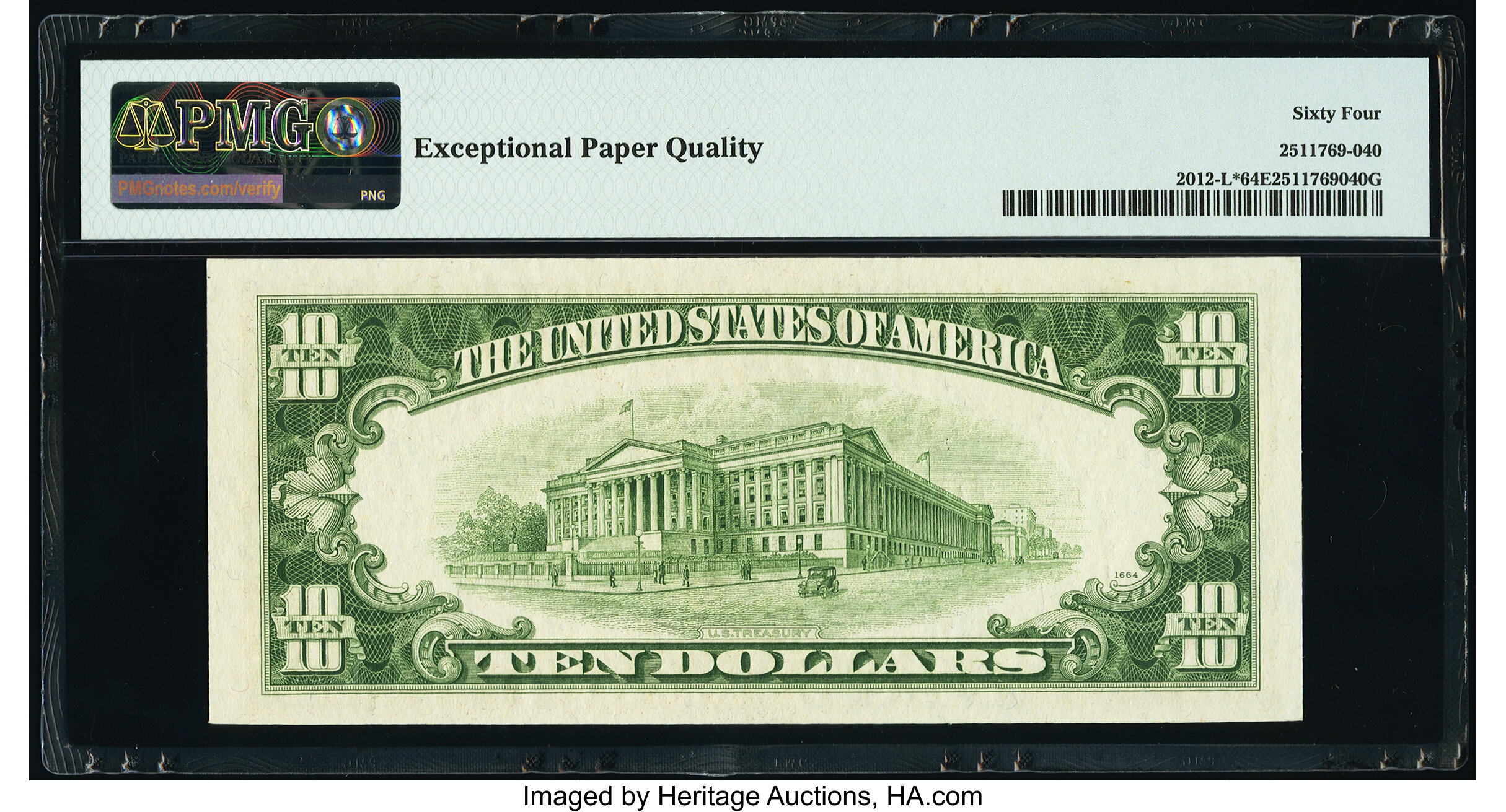 image for: Fr. 2012-L* $10 1950B Federal Reserve Star Note. PMG Choice Uncirculated 64 EPQ....