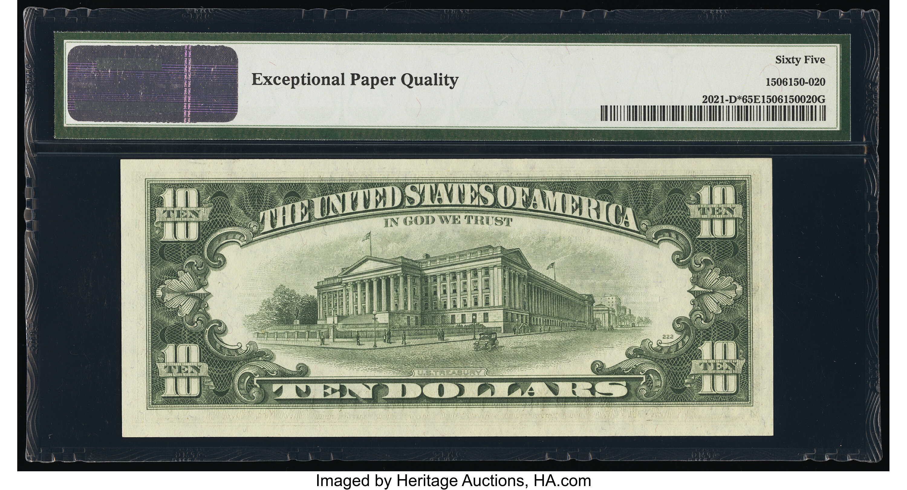 image for: Fr. 2021-D* $10 1969C Federal Reserve Star Note. PMG Gem Uncirculated 65 EPQ....