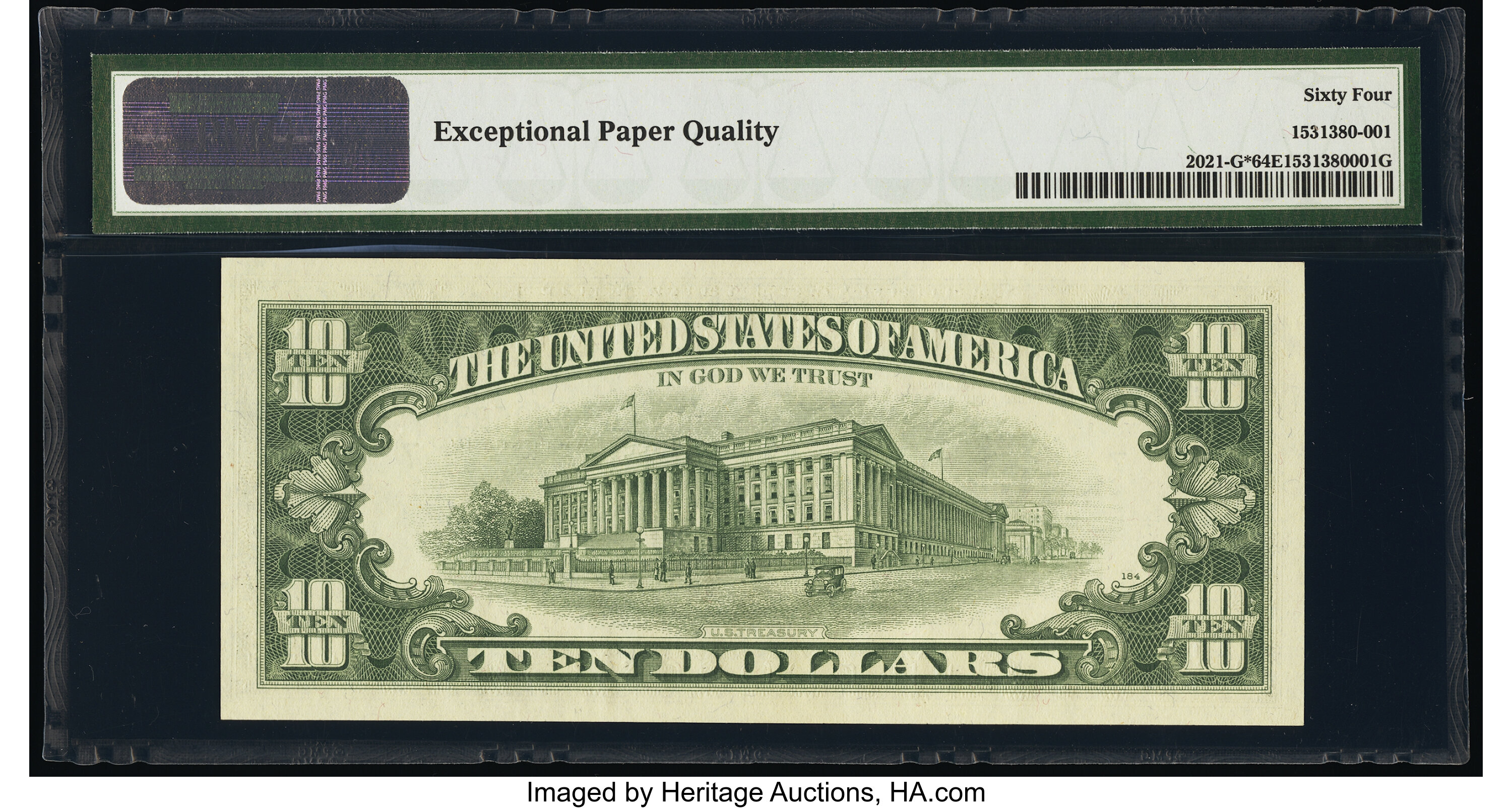 image for: Fr. 2021-G* $10 1969C Federal Reserve Star Note. PMG Choice Uncirculated 64 EPQ....